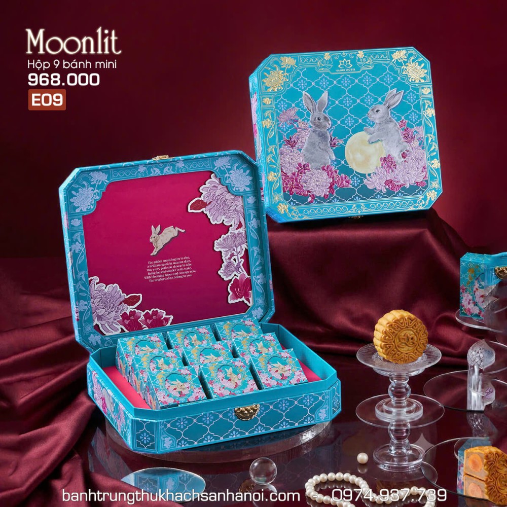 Bánh trung thu Khách sạn Hà Nội Hộp 9 bánh mini Moonlit