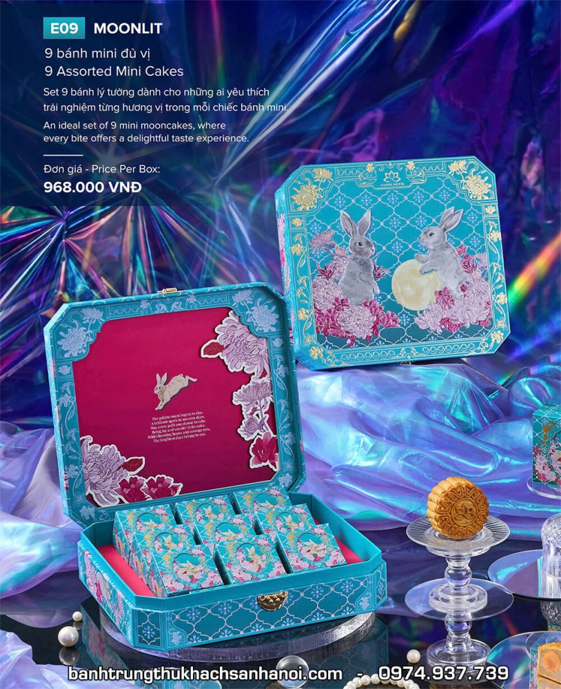 Bánh trung thu Khách sạn Hà Nội Hộp 9 bánh mini Moonlit 2