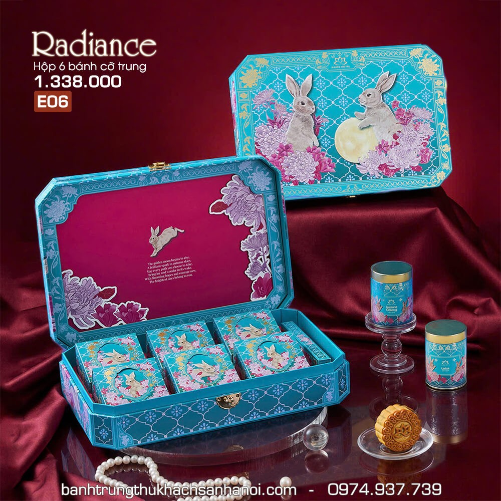 Bánh trung thu Khách sạn Hà Nội Hộp 6 bánh đủ vị Radiance