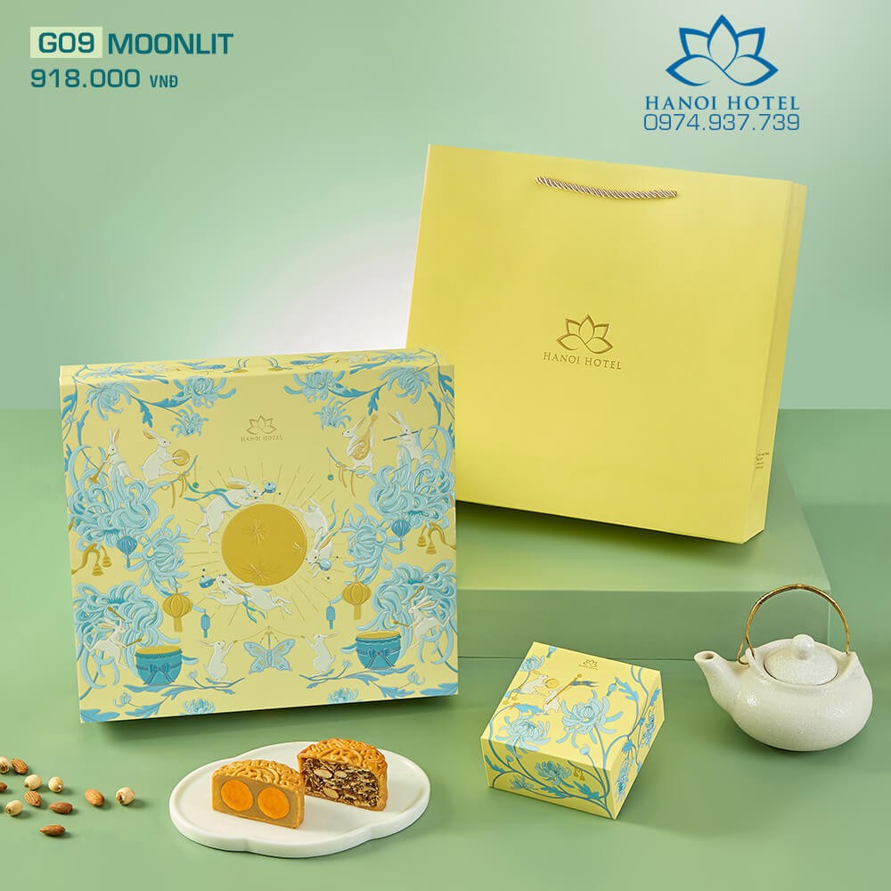 Bánh trung thu Khách sạn Hà Nội Hộp 9 bánh mini Moonlit